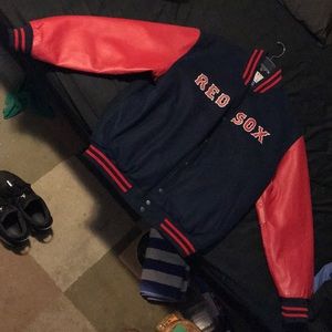 Genuine Leather Red Sox Jacket